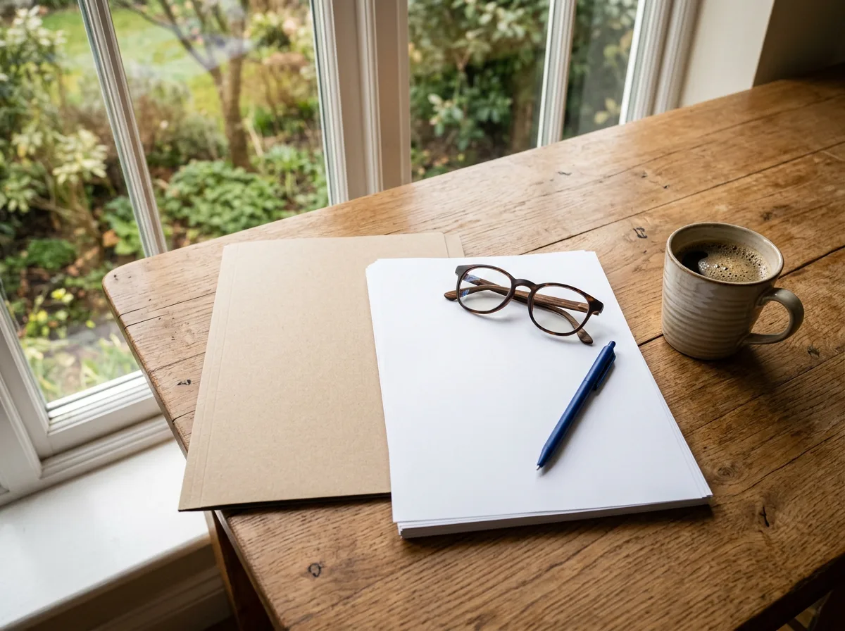 Договор и документы на рабочем столе